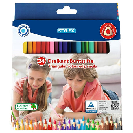 Kredki trójkątne Stylex 24 kolory