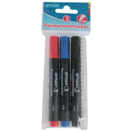 Markery permanentne Stylex 3 sztuki