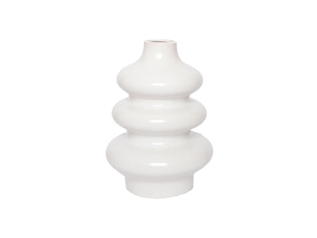 Wazon House of Nature biały telmen ceramiczny 28cm