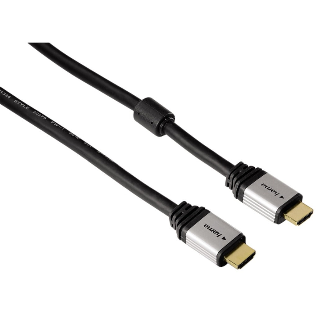 Kabel Hama HDMI 5 gwiazdek 1,8 m czarno-srebrny