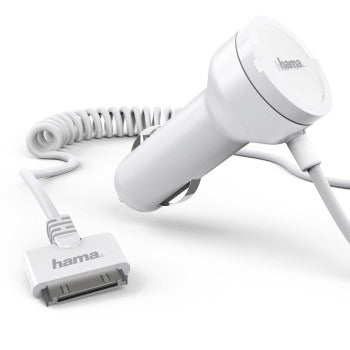 Ładowarka samochodowa Hama 12 24V do iPhone'a biała