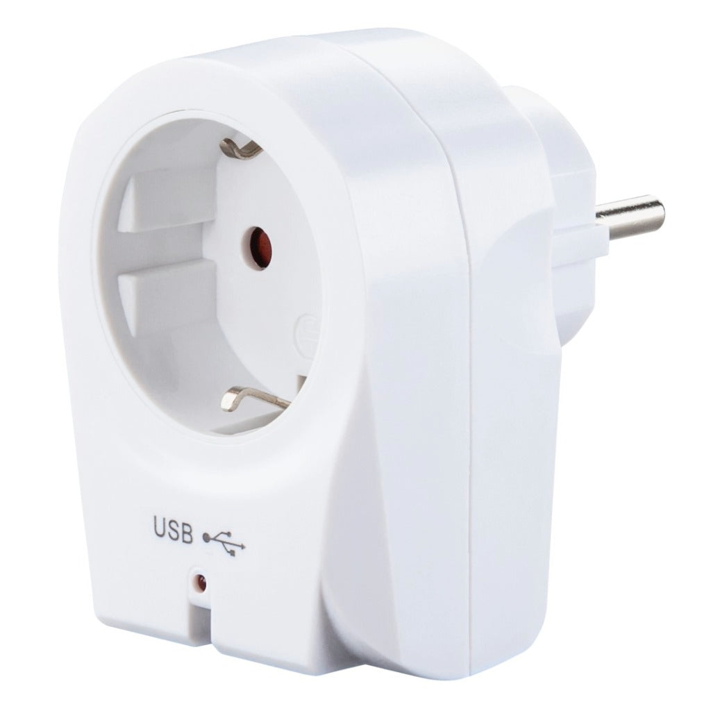 Hama Adapter wtykowy USB do ładowarki 2.1 biały