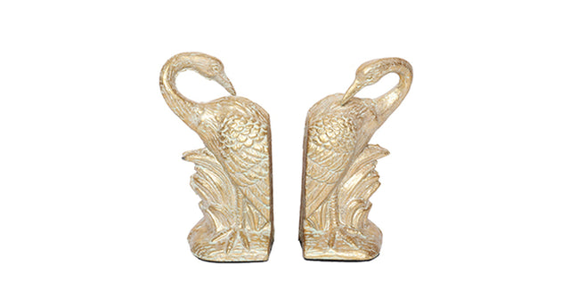Set 2 bookends olgi 9x9x18cm gold