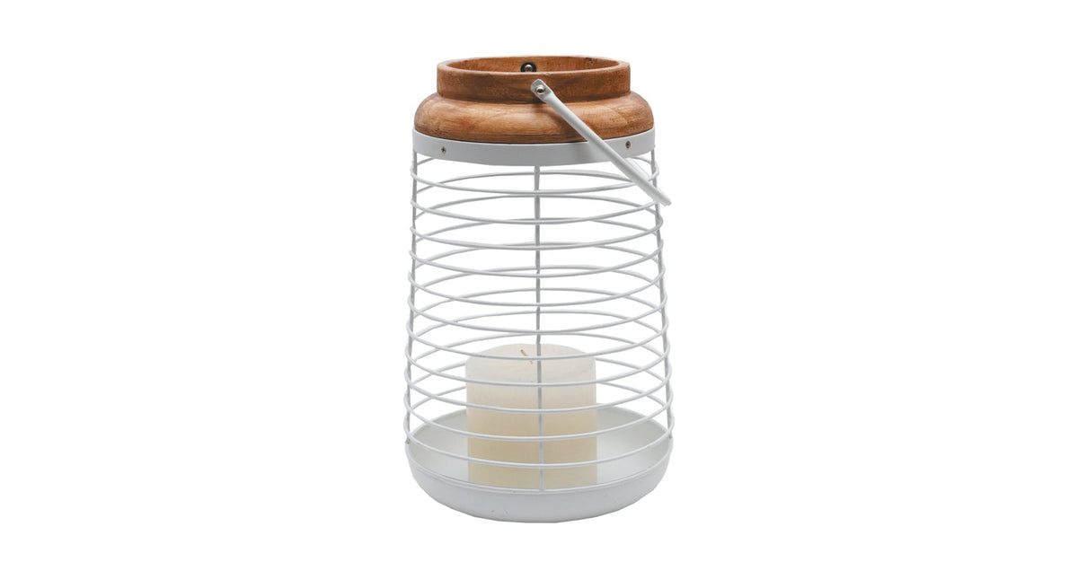 Lantern calapan d21 h33cm natural white
