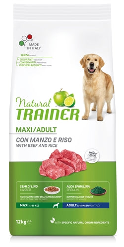 Naturalny trener pies dorosły maxi wołowiny ryż