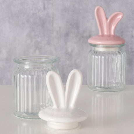 Boltze słoik do przechowywania w domu uszy zająca 260ml