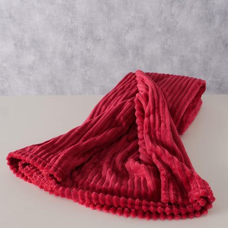 Koc Boltze Home Living, hygge, różowy, poliester, 180x130cm