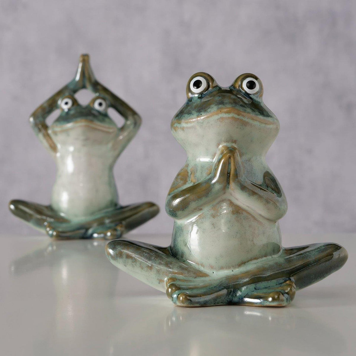 Figurka domowa Boltze żaba steffo 11,5x7,5x14cm 2 różne kolory