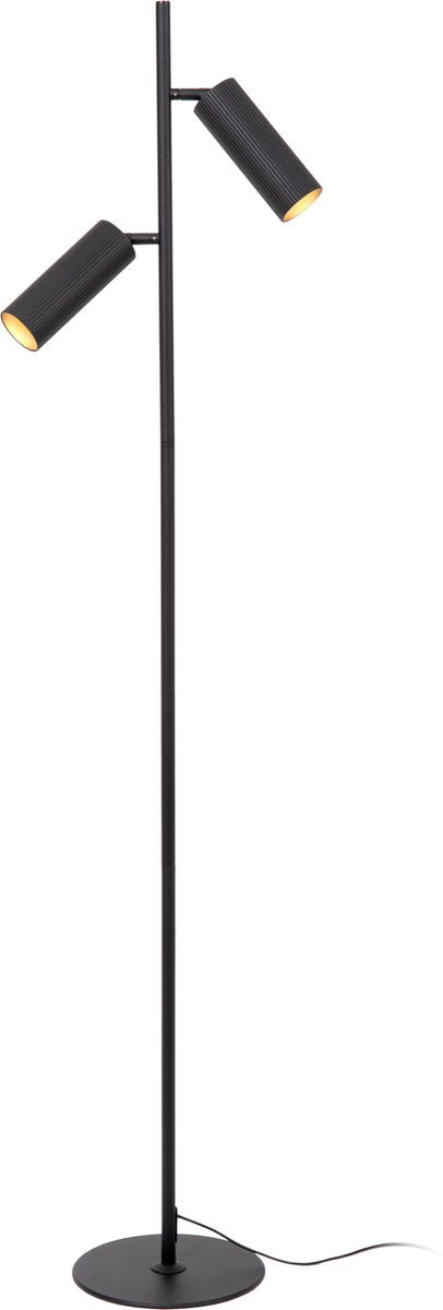 Lucide clubs - vloerlamp - 2xgu10 (mr16) - zwart