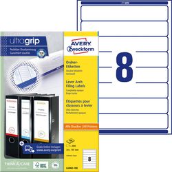 Etykiety na grzbiecie avery l6060-100 wąskie 192x34 mm białe 800 etykiet