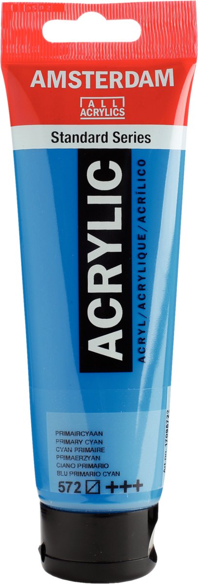 Tubka z farbą akrylową Amsterdam standard series 120 ml podstawowy cyjan 572
