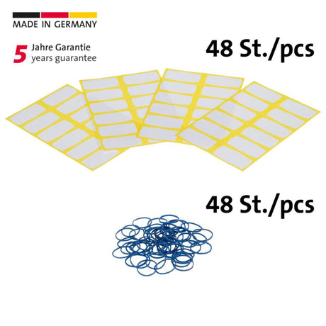 Etykiety do zamrażarek Westmark 4x2cm 48 sztuk z gumkami