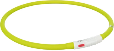 Trixie świecąca obroża dla psa USB, silikonowa, ładowana, zielona