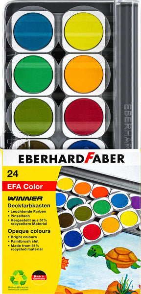 Pudełko kolorów Eberhard faber - zwycięzca - 24 kolory - w tym paleta do mieszania - ef-578324