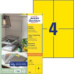 Etykiety 3549 avery 105x148mm żółte