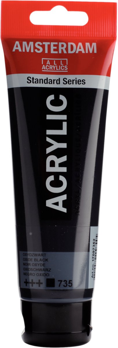 Tubka z farbą akrylową Amsterdam standard series 120 ml oksydowana czarna 735