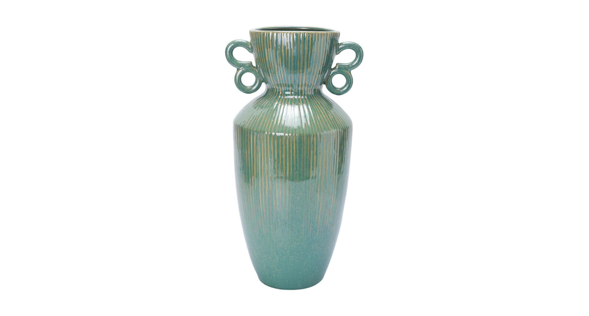 Vase puerto carrillo 23x21x45cm turquoise
