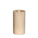 Ideas 4 seasons led kaars hout ø8 h.15 cm met timer bruin
