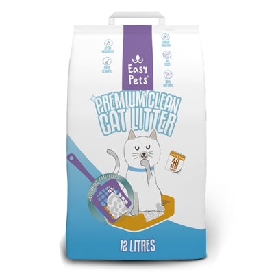 Żwirek dla kota Easypets premium, czysty, biały, bentonitowy