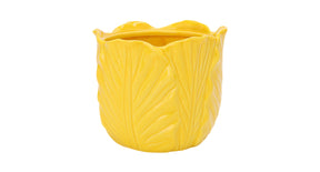 Pot zona sur d17 h14cm ochre yellow