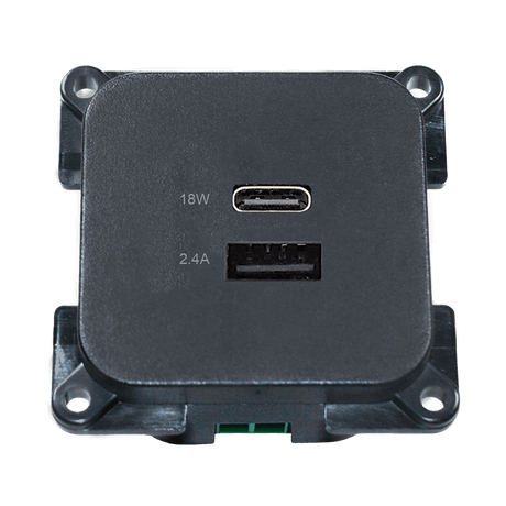 C-line usb laadcontactdoos met usb-a en usb-c - ece r10 - antraciet