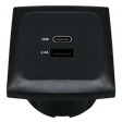 C-line Gniazdo ładowania USB z USB-A i USB-C z opalizującą ramką czarną