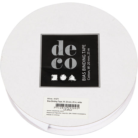 Firma Creativ https: www.cchobby.nl bias-band-b-20-mm-white-25-m-1-rol