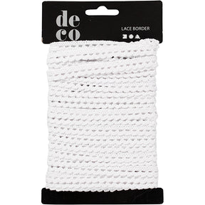 Creativ Company Lace Ribbon White, 10m