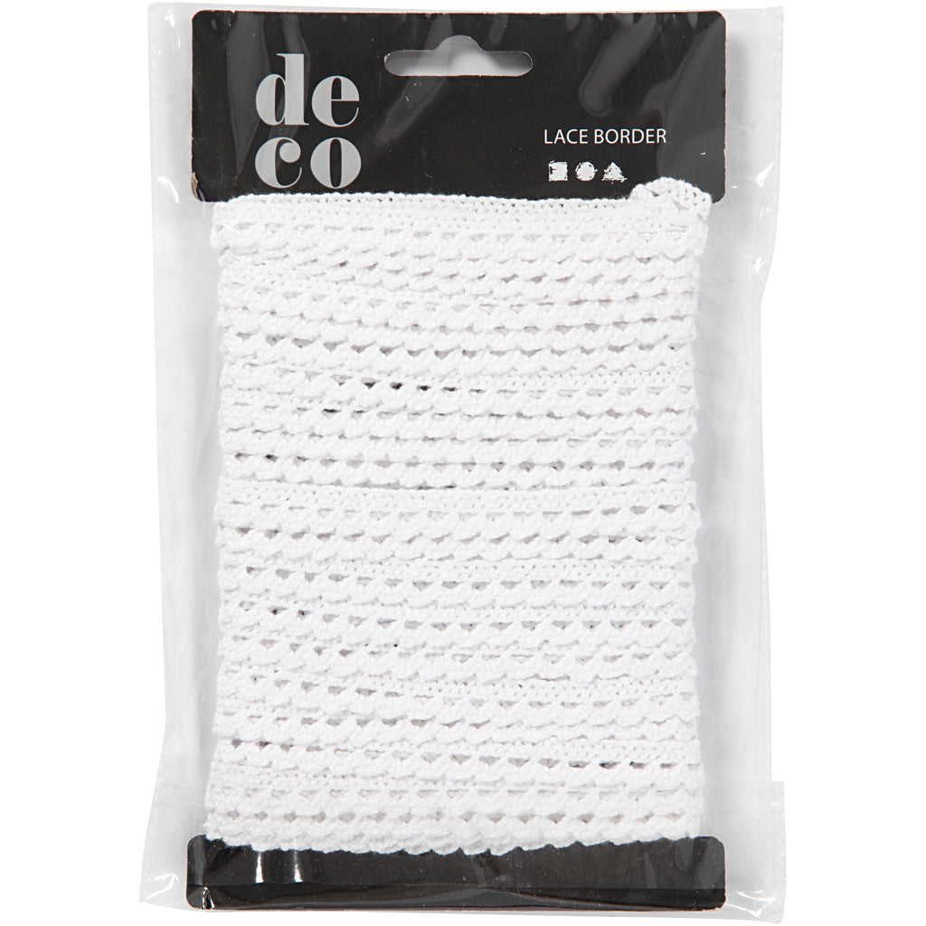 Creativ Company Lace Ribbon White, 10m