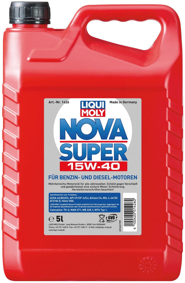 Olej silnikowy Liqui Moly nova super nova super 15w-40 5 ltr.