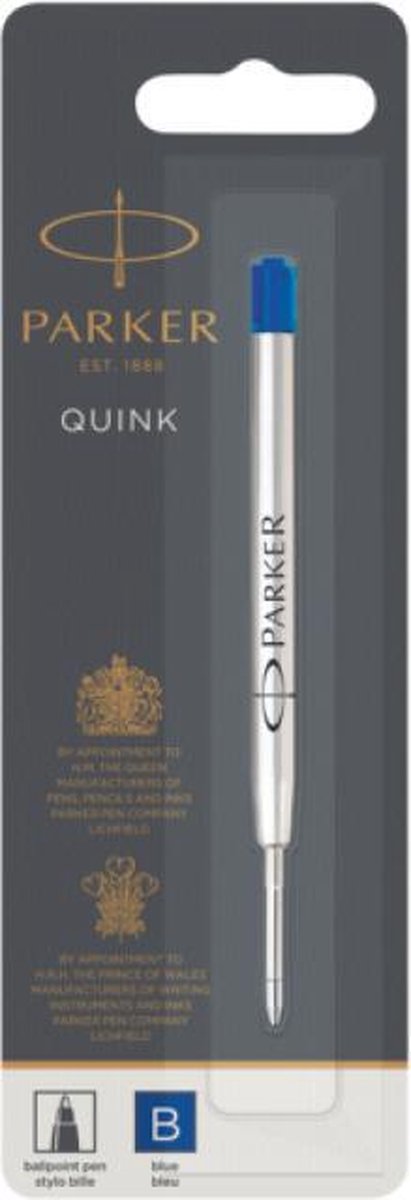 Wkłady do długopisów Parker | szeroki punkt | niebieski atrament Quinkflow | 1 sztuka