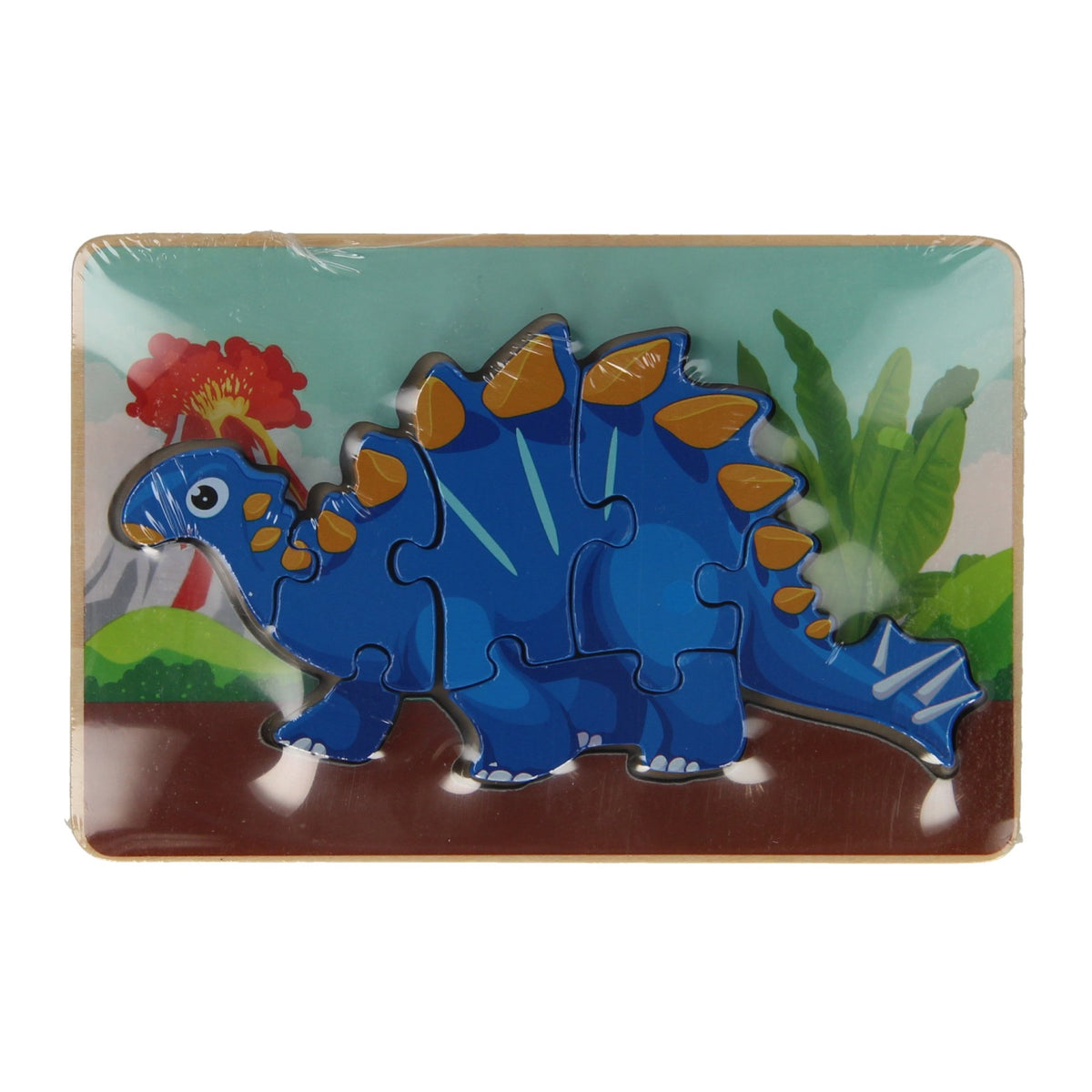 Drewniana układanka Dino, 7st.