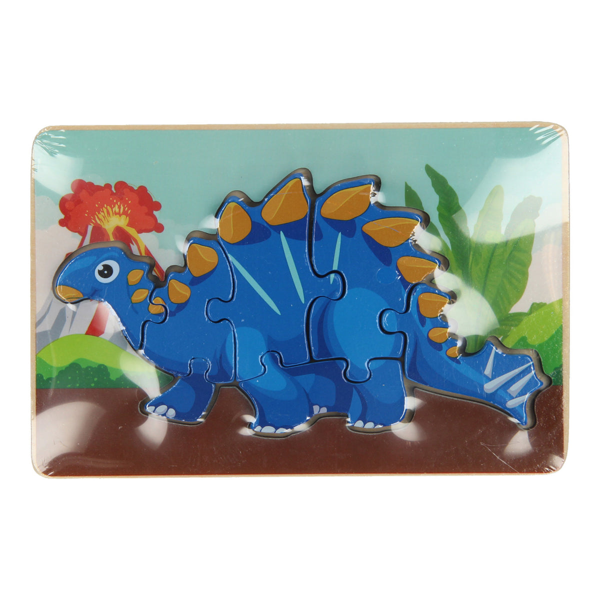 Drewniana układanka Dino, 7st.