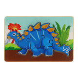 Drewniana układanka Dino, 7st.