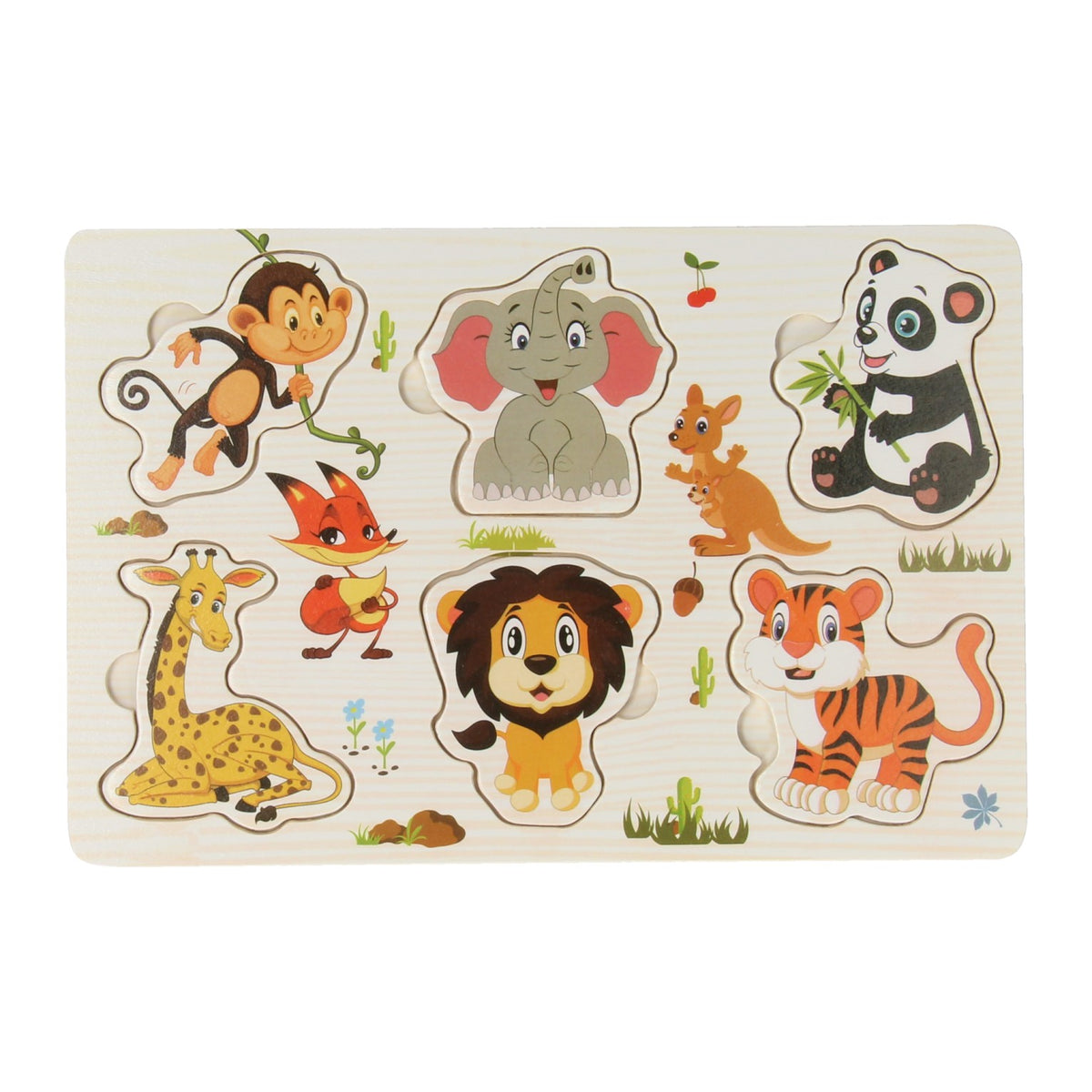 Puzzle z motywem drewnianych klocków, 6 szt.