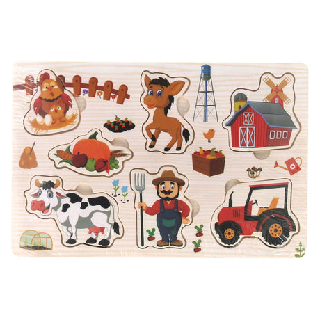 Puzzle z motywem drewnianych klocków, 6 szt.