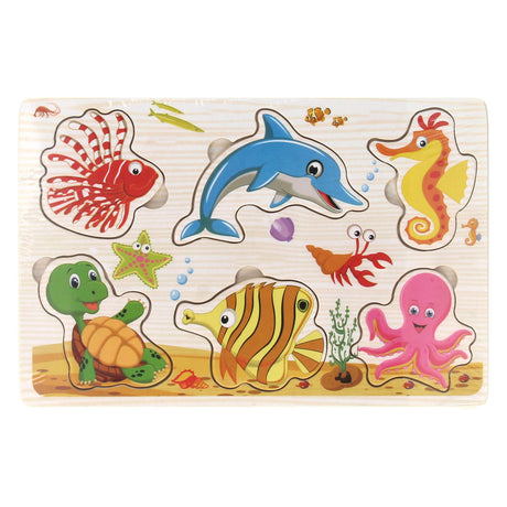 Puzzle z motywem drewnianych klocków, 6 szt.