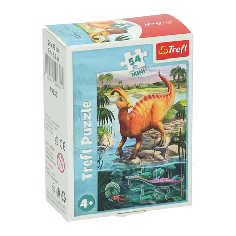 Mini puzzle niesamowity dinozaur, 54 elementy.