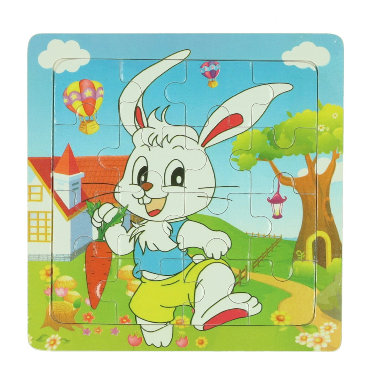 Drewniane puzzle zwierzątka, 16 szt.