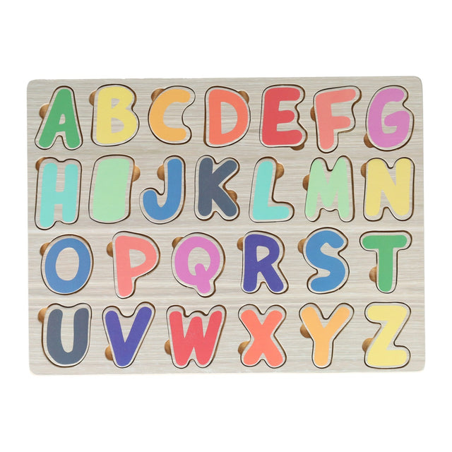 Drewniane puzzle z literami - 26 szt.