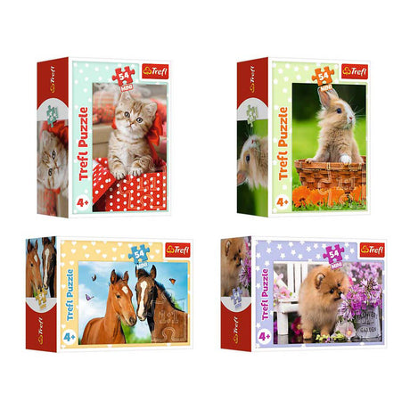 Mini puzzle urocze zwierzaki - 54szt.