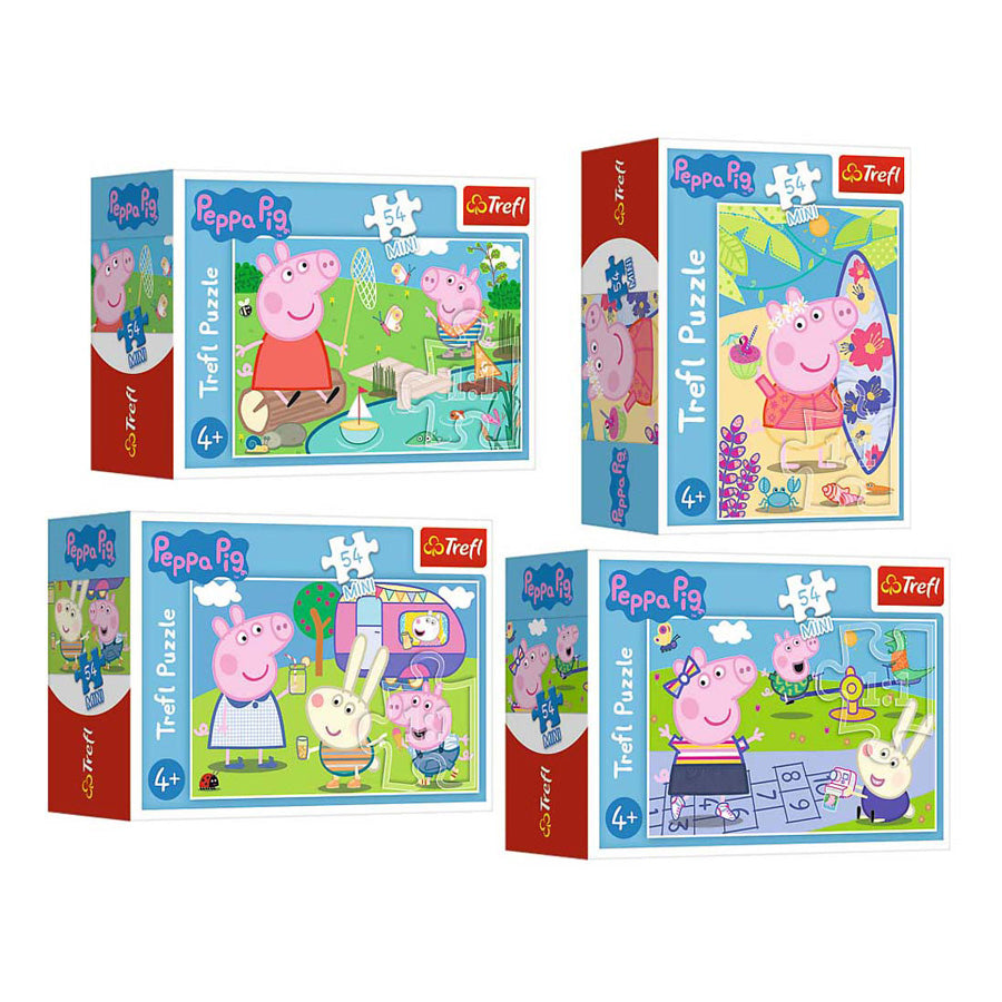 Mini puzzle Świnka Peppa - 54 elementy.