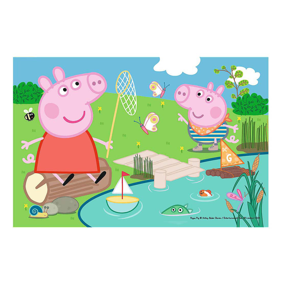Mini puzzle Świnka Peppa - 54 elementy.