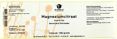 Green OS Magnesium Cytrynowy pies