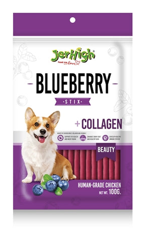 Jerhigh Jerhigh Blueberry Stix z kurczakiem i kolagenem