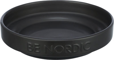 Trixie be Nordic miska na karmę dla kota, ceramiczna, gumowa, czarna