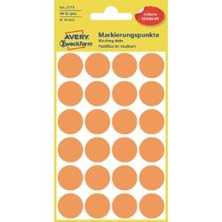 Oznaczenia punktów avery 3173 18 mm pomarańczowe 96 sztuk