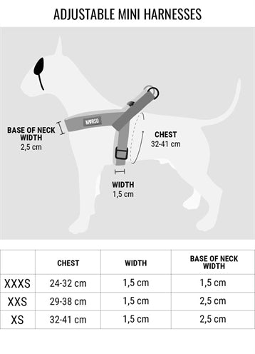 Regulowane szelki dla psa Morso mini z recyklingu, Bubble Leo, różowe
