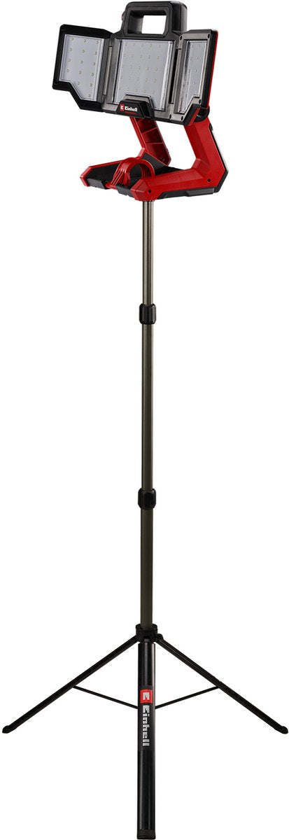 Profesjonalna lampa akumulatorowa Einhell tp-cl 18 3000 li zestaw solo - power x-change - 18 v li-ion - 3000 lm - 5700 k - 60 diod LED - zasięg światła 270° - w komplecie. statyw - nie dotyczy akumulator i ładowarka