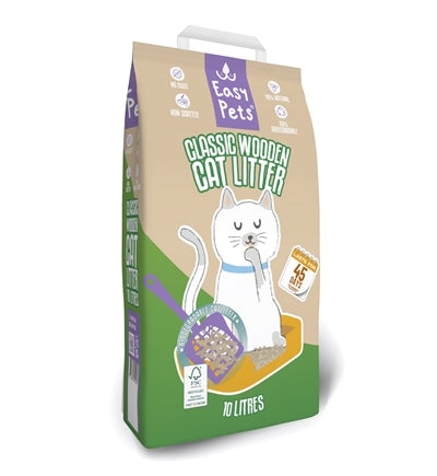 Biodegradowalny, klasyczny żwirek dla kota Easypets na pellet drzewny